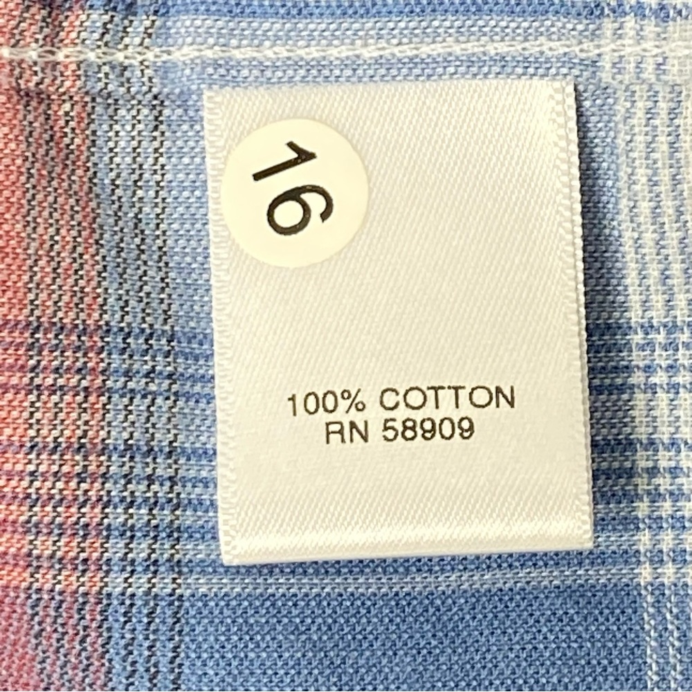 ROWM Dusty Blue Button Down Shirt; XLT - Picture 10 of 11